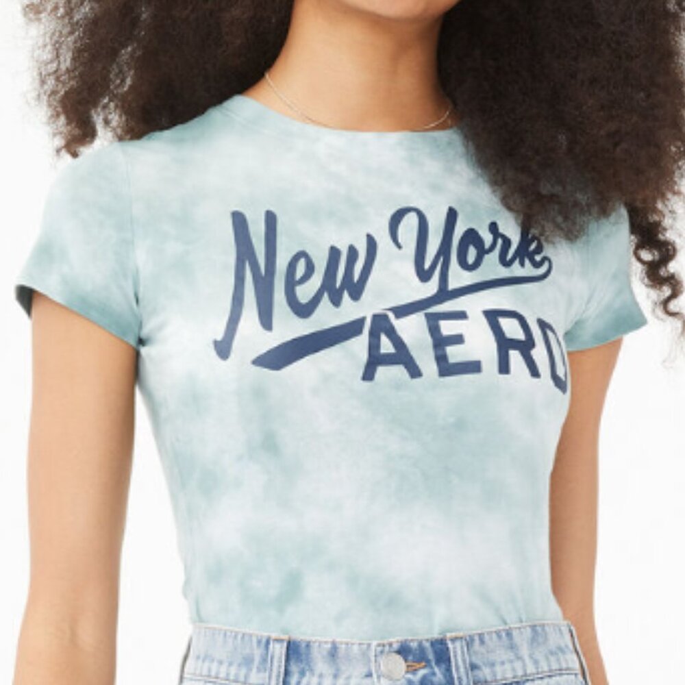 New York Aeropostale Tie-Dye Graphic Tee